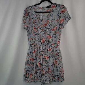Trixxi Blue Floral Romper‎